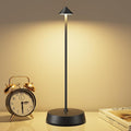 Rechargeable Cordless Small Table Lamp,6000mAh Battery Operated,LED Touch Dimmable Modern TableTop,Portable Outdoor Wireless Bedside Night Light for Restaurant/Dining/Bedroom/Living Room/Coffee(Black)