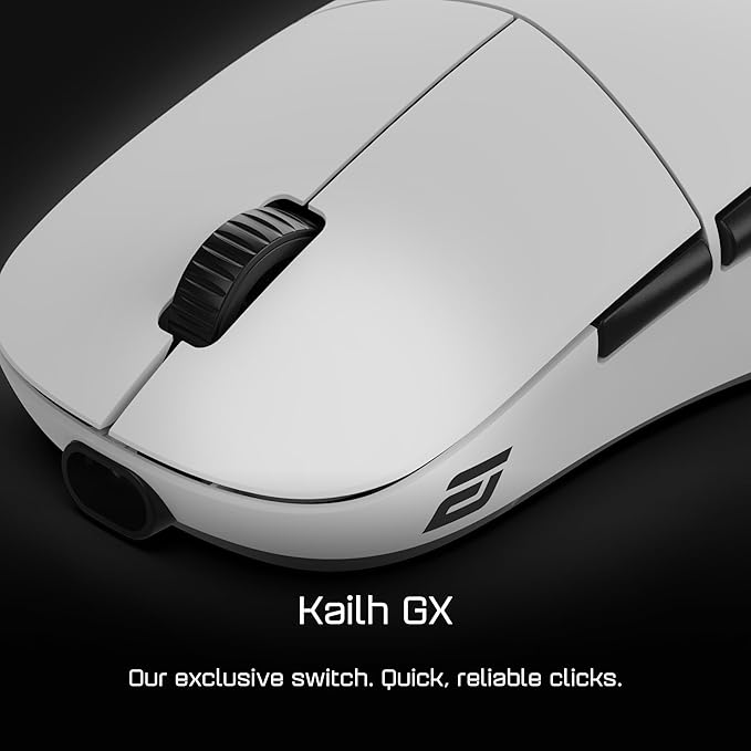 ENDGAME GEAR XM2w 4k Wireless Gaming Mouse – 4000Hz Polling Rate, Kailh GX Switches, PixArt PAW3395 Sensor, Lightweight ~62 g, White