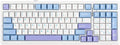 EPOMAKER x Aula F99 Wireless Mechanical Keyboard, Hot Swappable Gasket Custom Gaming Keyboard with Five-Layer Padding, BT/2.4GHz/USB-C, 8000mAh Battery (White Light Blue, Graywood V3 Switch)