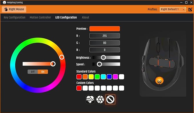 Hedgehog MMO Gaming Mouse - 16 000 DPI - 23 Programmable Buttons - Switch to Joystick Mode with Spring-Loaded Base - PC, Mac, Ubuntu Linux