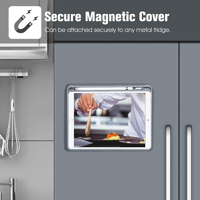 Fintie Magnetic Stand Case for iPad Air 10.5" (3rd Generation) 2019 / iPad Pro 10.5" 2017, Multi-Angle Viewing Rugged Soft TPU Back Cover with Pencil Holder, Auto Wake/Sleep, Cloudy Blue