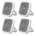 SONOFF Zigbee Indoor Temperature Humidity Sensor, SNZB-02D LCD Zigbee Thermometer Hygrometer, Works with Alexa, Google Home for Remote Monitoring and Home Automation, ZigBee 3.0 Hub Required, 4-Pack