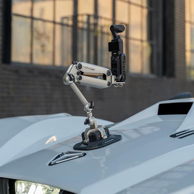 Tilta Hydra Alien Mini Regular Suction Cup Kit - Titanium Gray | Compatible with DJI Pocket 3/4, and Other Action cams/Smartphones | Hydraulic Damping | Adjustable Arm | Shock Absorbers