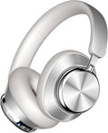 Wentronic Y03 Bluetooth Headphones Wireless Active Noise Cancelling Over Ear Headphones 48 Hours Playtime High Sound Quality 6 EQ Music Mode Headphones with Soft Ear Cushion - Silver