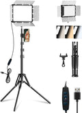 EMART LED Video Light Kit with Phone Holder & Barndoor, 2800-7000K Dimmable Studio Lights for Video Recording, 73'' Height for Live Streaming, YouTube, Vlog, Photography, Content, Podcast, 1-Pack