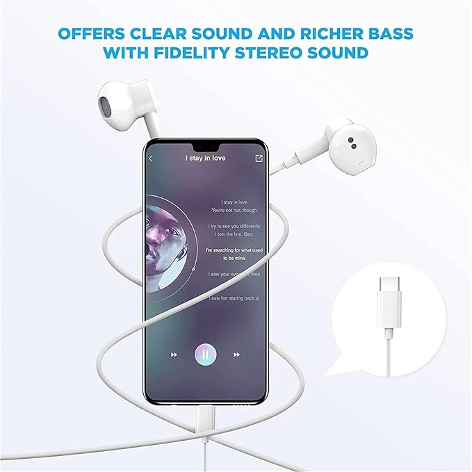 USB C Headphones for iPhone 17/16/15 Pro Max Plus Type C Earphones with Microphone & Remote Noise Cancelling Earbuds for iPhone 17/16/15 Pro, iPad, Galaxy S23/S22/S21/S20/Ultra Note 10/20