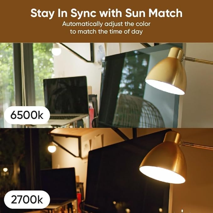 Wyze Lifestyle Bulb White, 800LM A19 Tunable-White Wi-Fi Smart Light Bulb, Compatible with Alexa and Google Assistant, 2.4GHz, No Hub Required, 2700K - 6500K, Dimmable, 90+CRI, Timer & Group, 2-Pack