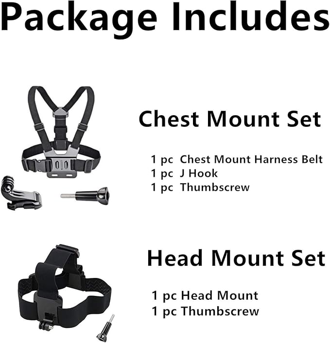 Chest Mount Harness Chesty Vest Head Mount Strap for Action Camera Compatible with GoPro Hero 12,11,10,9,8,Max,Go Pro Hero 7,6, 5,4, Session,3+,3,Hero (2018),Fusion,DJI Osmo,AKASO