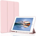 Case for iPad Air 3 / Pro 10.5 Inch, Lightweight Slim Soft TPU Trifold Stand Smart Cover, Auto Sleep/Wake Case with Pencil Holder for iPad Air 3rd Generation/Pro 10.5 - Pink
