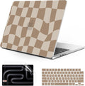 Anban Compatible with MacBook Pro 14 inch Case M5 2026-2021 M4 M3 M2 M1 A3426 A3427 A3434 A3112 A3185 A3401 A2918 A2992 A2779 A2442, Plastic Hard Shell+Keyboard Cover+Screen Protector, Brown Checkered