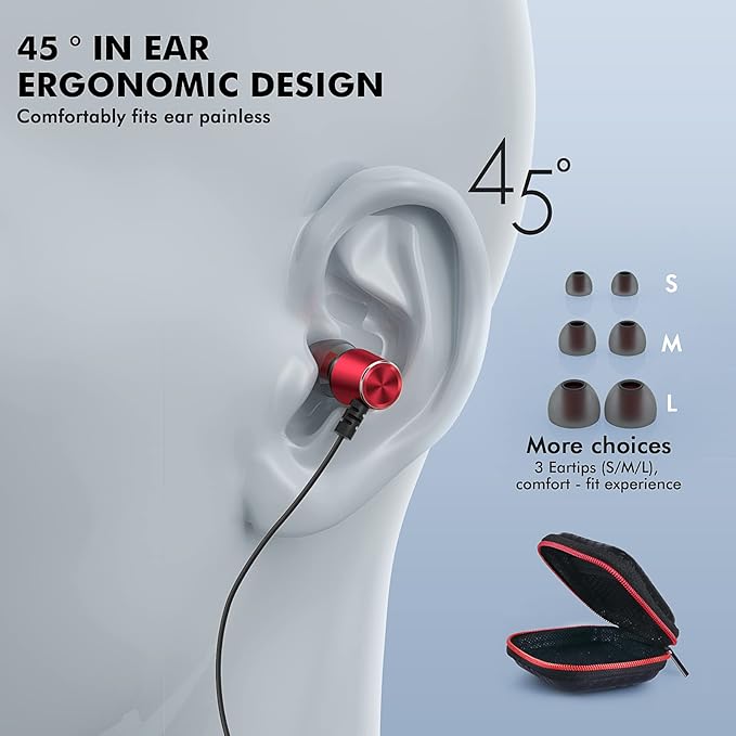 USB C Headphone Type C Earphone Magnetic Wired Earbuds for iPhone 17 Pro Max 16 16e 15 17e for Samsung S26 S25 FE S24 A36 S23 for iPad A16 Pixel 10a 10 9 Noise Canceling in-Ear Headset with Microphone