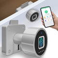Fingerprint Cabinet Lock 22mm eLinkSmart Child Safety Baby Proofing Biometric Keyless Bluetooth Electronic Smart Drawer Lock for Furniture Liquor Locker Pantry Cupboard - 0.87"