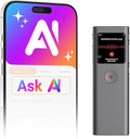 AI Digital Voice Recorder with Transcribe & Summarize, AI Note Taker for Meeting & Lectures, Voice Activated Recorder with Playback, Supports 90+ Languages Recording Device, Portable Tape Recorder