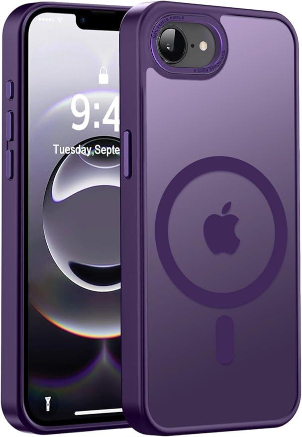 Newfuture Designed for iPhone 17e Case & iPhone 16e Case with Magnetic [13 FT Military Drop Protection] [Compatible with Magsafe] Translucent Shockproof with Anti-Fingerprint Phone Case, Deep Purple