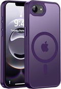 Newfuture Designed for iPhone 17e Case & iPhone 16e Case with Magnetic [13 FT Military Drop Protection] [Compatible with Magsafe] Translucent Shockproof with Anti-Fingerprint Phone Case, Deep Purple