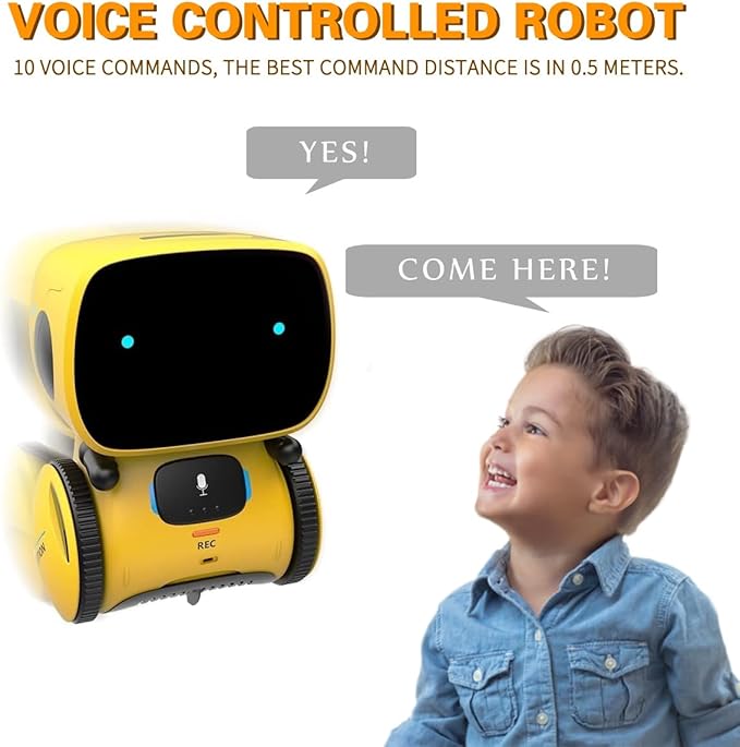 98K Robot Toys for Girls and Boys Rechargeable, Touch and Voice Control Robots Interactive Talking Smart Partner and Teacher with Singing, Dancing, STEM Toy Gifts for Kids Age 3 and Up