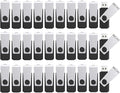 4GB Flash Drives 100 Pack, Wooolken USB 2.0 Thumb Drive with Lanyards Bulk USB Sticks for Weddings,Office, School, Data Storage Backup