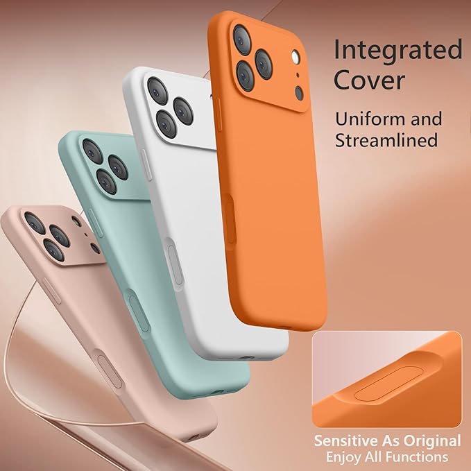 FireNova Magnetic for iPhone 17 Pro Case, Compatible with MagSafe, [Integrated Silicone Camera Control Button] [Camera Protection] Anti-Scratch Microfiber Lining Phone Case, 6.3", Orange