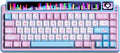 x Aula AMG65 Mechanical Gaming Keyboard w/Dual Screen, 65% Wireless Small Custom Keyboard RGB,Bluetooth/2.4G/Wired, Rapid Trigger, Hot Swappable for Windows Laptop PC Mac - Pink/Blue