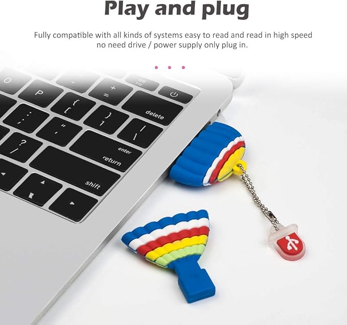 Cute USB Flash Drive 32GB Balloon Shape Computer Thumb Drive Memory Stick USB 2.0 Pendrive for Teachers, Students, Family and Friends (Balloon)