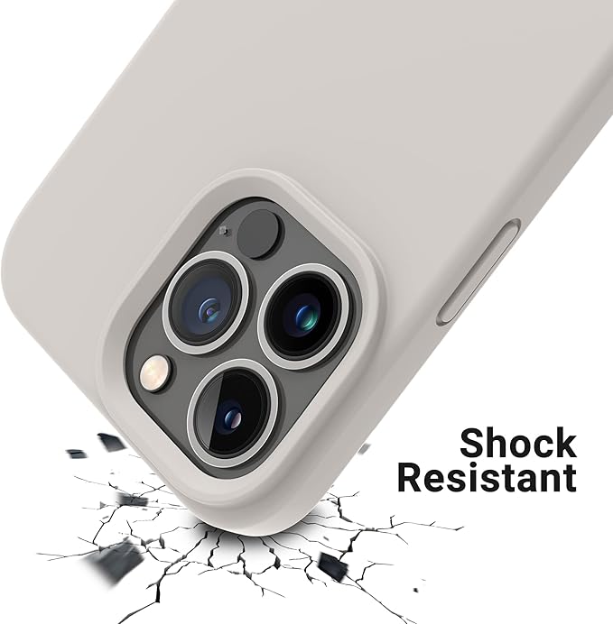 OTOFLY Designed for iPhone 14 Pro Case, Silicone Shockproof Slim Thin Phone Case for iPhone 14 Pro 6.1 inch (Stone)