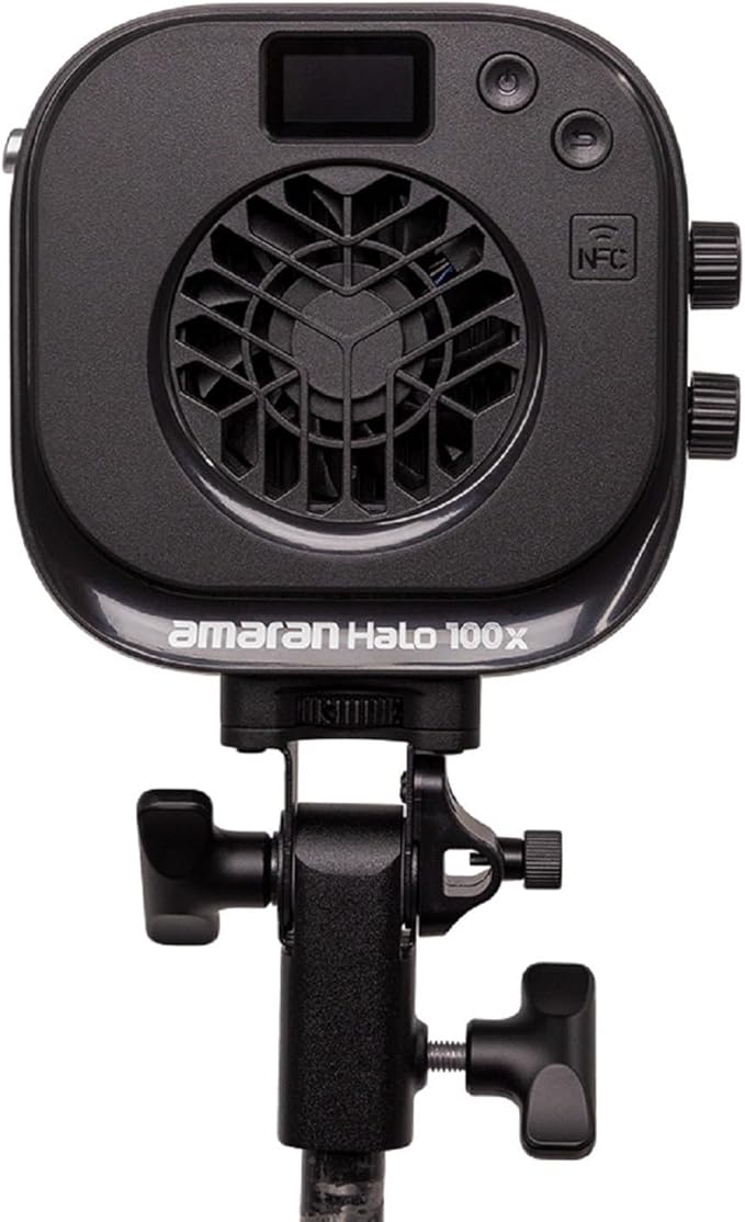 Amaran Halo 100x 100W Bi-Color COB Monolight – 4,890 Lux, CCT 2,700K -6,500K,CRI 96+, 28dBA Quiet,Dual AC/USB-C Power,App Control, Bowens Mount Continuous Light for Studio/Streaming/Location Shooting
