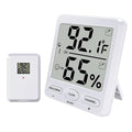 Urageuxy Indoor Outdoor Thermometer Wireless Digital Hygrometer Temperature and Humidity Gauge Monitor with Remote Sensor 4.8 Inches Large Display for Room Greenhouse Garden