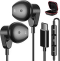 APETOO USB C Headphone for iPhone 17 16 15 Pro Max/iPad, HiFi Stereo Type C Earphones USB-C Wired Earbuds with Microphone Volume Control for Samsung S25/S26/S24/S23/S22/S21/Pixel/for OnePlus/Android