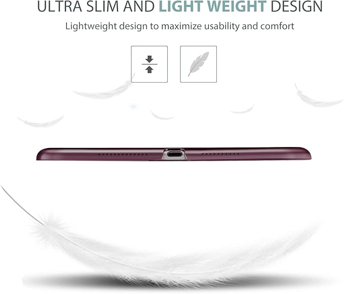 ProCase Smart Case for 10.5” iPad Air 3rd Generation 2019 / iPad Pro 2017, Slim Stand Cover with Translucent Frosted Back for iPad Air 3 -Wine