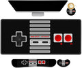 ARTSO Large Gaming Mouse Pad, Keyboard Wrist Rest Pad & Wrist Support Mousepad Set, Stitched Edge, Extended, Non-Slip Base, Memory Foam Desk Mat, Black Game Console