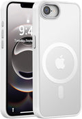 Newfuture Designed for iPhone 17e Case & iPhone 16e Case with Magnetic [13 FT Military Drop Protection] [Compatible with Magsafe] Translucent Shockproof with Anti-Fingerprint Phone Case, Frosted White