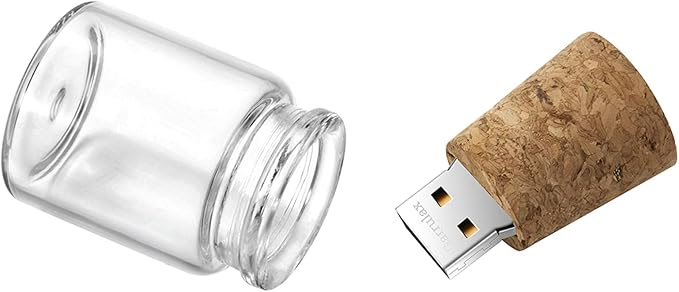 USB Flash Drive, 16GB Wooden USB2.0 High Speed USB Thumb Drives Memory Stick Pen Date Storage Stick Pendrive (Drift Bottle)
