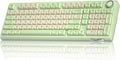 SOLAKAKA KI99 Pro Wireless Mechanical Keyboard Quiet Switch,Hot Swappable Pre-Lubed Switches Silent Keyboard with RGB Backlit,Gasket Structure Computer Gaming Keyboards(GreenWhite, Silent Switch)