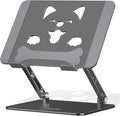 Aoviho Laptop Stand for Desk-Adjustable, Foldable, Portable, Ergonomic Aluminum Notebook Riser with Unique Puppy Cooling Vent, Desk Gift for 10"-17.3" Devices Mac, Dell, HP, Lenovo, Samsung, Gray