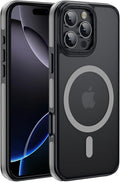 Strong Magnetic for iPhone 16 Pro Max case [10Ft Military-Grade Protection] Compatible with fit MagSafe Shockproof Slim Thin Cover case for iPhone 16 Pro Max 6.9 inch, Bumper Grey