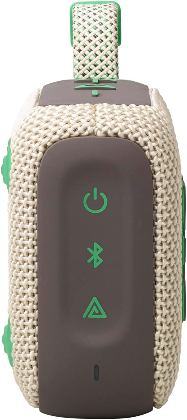 JBL Go 4 - Ultra-Portable, Waterproof and Dustproof Bluetooth Speaker, Big JBL Pro Sound with Punchy bass, 7-Hour Built-in Battery, Made in Part with Recycled Materials (Sand)