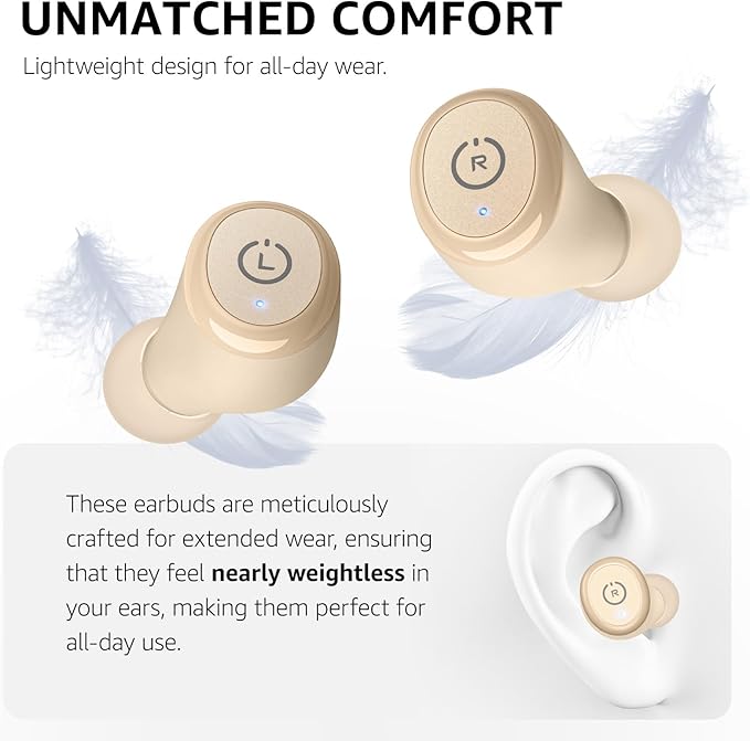 TOZO T10 Wireless Earbuds Bluetooth 5.3 Headphones, App Customize EQ, Ergonomic Design, 55H Playtime, Wireless Charging Case, IPX8 Waterproof Sound in-Ear Headset, New Version