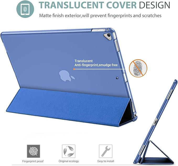ProCase Smart Case for iPad Pro 12.9 Inch 1st and 2nd Generation (2015 and 2017 Model), Stand Cover Support Auto Sleep/Wake -DarkBlue
