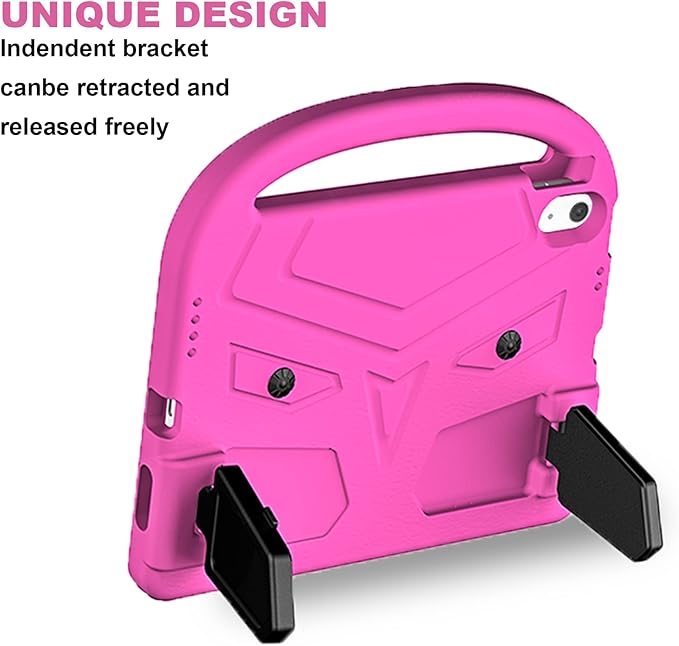 Dteck for iPad 10th Generation Case Kids 10.9 Inch 2022, Durable Lightweight Shockproof Protective Handle Stand EVA Foam Boys Girls Kids Proof Case for iPad 10th Generation 10.9 Inch 2022,Pink