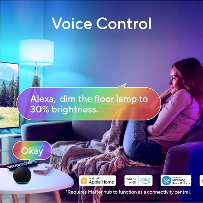 U-tec Smart Light Bulbs, 1100 Lumen, 90+CRI Matter & Bluetooth Color Changing A19 Light Bulb, 16 Million DIY Colors RGB Light Bulbs, Compatible with Alexa, Google Assistant Home App, 4 Pack