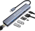 LUKCOZMO USB Hub 3.0, 7 in 1 USB Hub with 1000M Ethernet, 4K HDMI, 2 USB3.0, 100W PD, SD/TF Card Reader Docking Station Compatible with Your Cell Phone MacBook/Dell/HP/Surface/Lenovo/Steam Deck