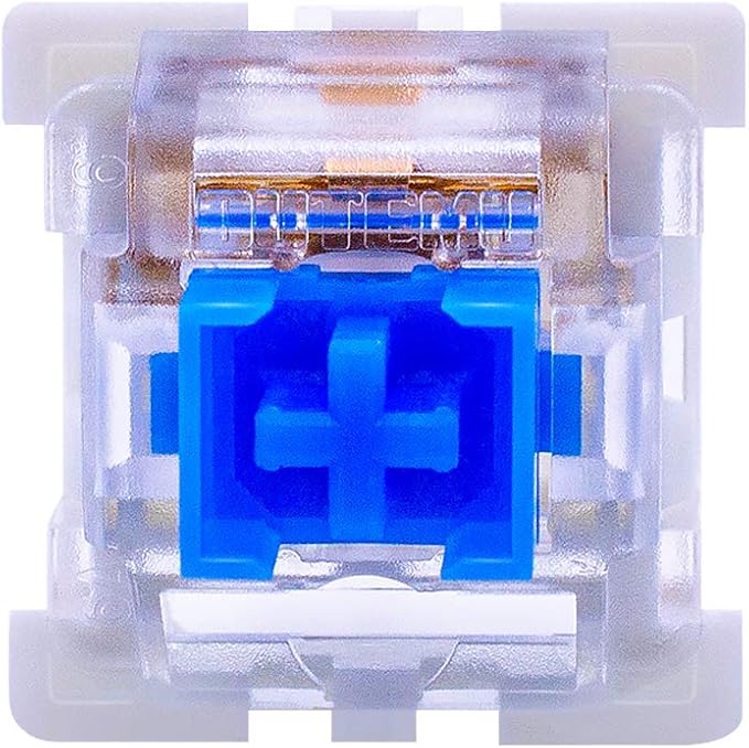 outemu Blue Switches- 65 Pack, 3-Pin Clicky Tactile 50gf Dustproof RGB Switches - MX Stem Hot-Swappale for Mechanical Keyboard-Cherry MX Compatible
