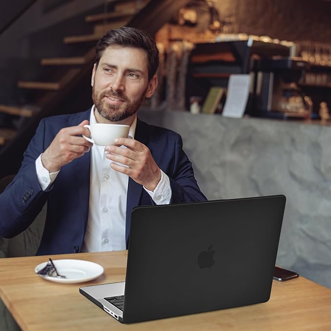 BlueSwan for MacBook Pro 14 inch Case, 2026-2021 M5 M4 M3 M2 M1, Anti-Scratch Flexible Protective Laptop Cover with Grippy Matte Texture, Slim and Easy Installation, Frosted Black