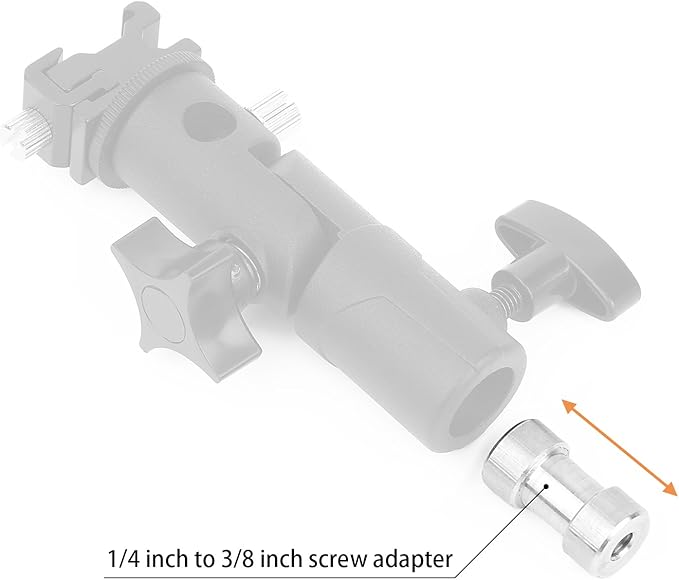 Anwenk 1/4 to 3/8 Screw Adapter Converter Threaded Screws Adapter Spigot Screw Mount Set for Camera Tripod Monopod Ballhead Flash Light Stand Shoulder Rig
