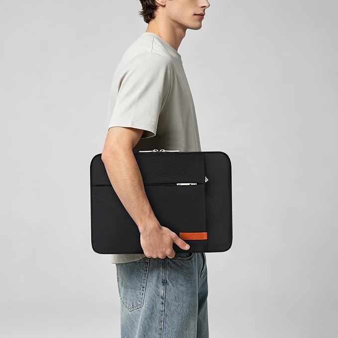 Lacdo 13 inch Laptop Sleeve Case for 13 inch MacBook Air M5 A3449 (2026), M4 A3240 2025, M3 A3113, M2 A2681, M1 A2337 | 13" MacBook Neo A18 Pro A3404 (2026) | iPad Air/Pro 13 M5 Computer Bag, Black