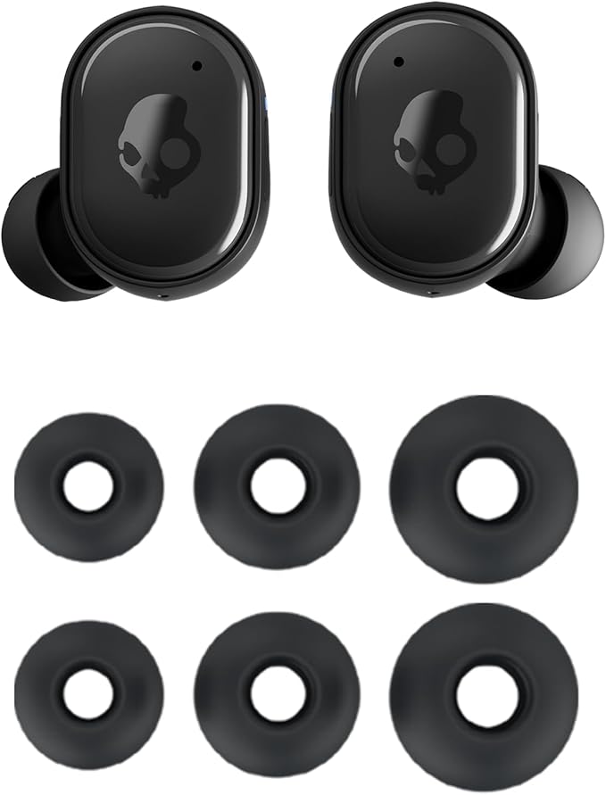 Skullcandy Grind Wireless Earbuds, Bluetooth Headphones, Up to 40 Hours Battery, Noise Isolating Fit, Microphone for iPhone Android, Customizable via Skull-iQ App - True Black