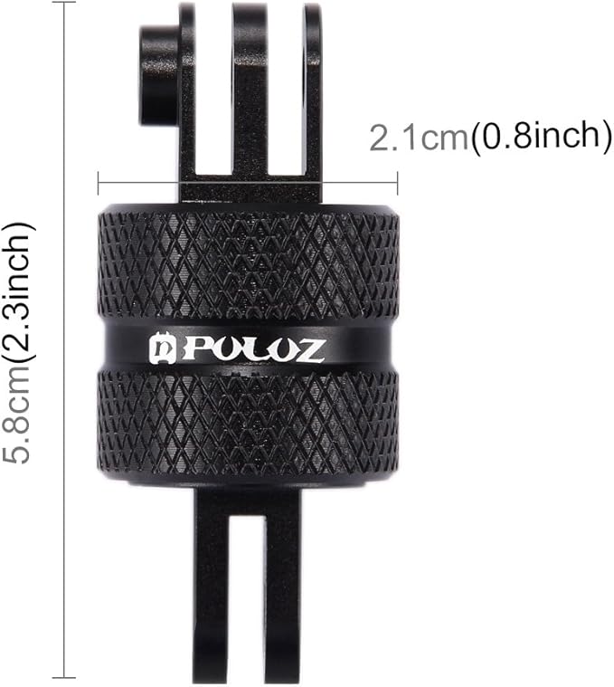 PULUZ 360 Degree Rotation Camera Mount, Metal Swivel Pivot Extension Arm Tripod Mount Adapter Compatible with GoPro 13/12 Black,Hero10/ 9/8/ 7/6/ 5/ Series,DJI, XiaoYi and Other Action Cameras