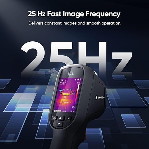 HIKMICRO E1L Thermal Imaging Camera with Laser Pointer, 320×240 Output, -4°F to 1022°F, 25Hz, <40mK, 350g Lightweight Handheld Thermal Imager with Professional PC Analysis