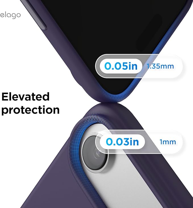 elago for iPhone Air Case, Premium Magnetic Silicone Case, Compatible with MagSafe, Liquid Silicone Material, Protective Cover, Shockproof, Slim Phone, 6.5 inch (Deep Purple)