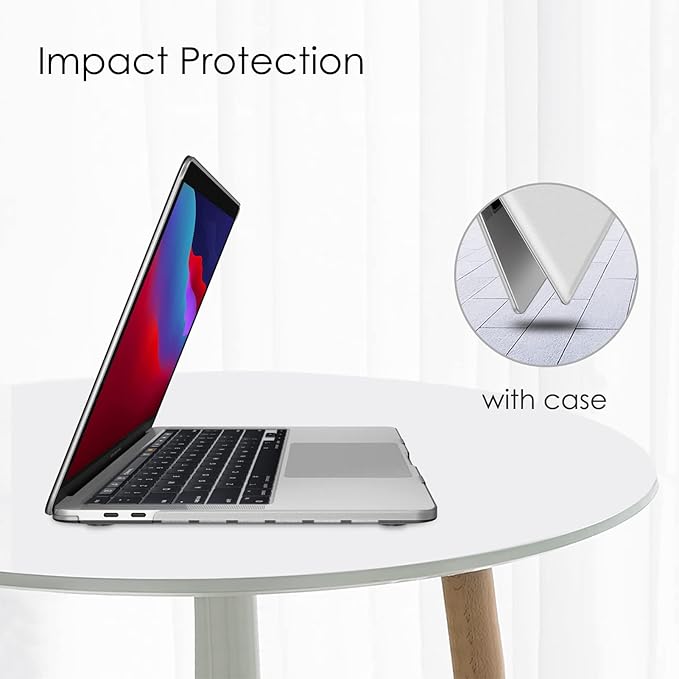 Fintie Case for MacBook Pro 13 Inch A2338(M2 M1) A2251 A2289 A2159 A1989 A1706 A1708 (2016-2021 2022 2023 Release) with/Without Touch Bar- Snap On Hard Shell Case Cover, Frost Clear